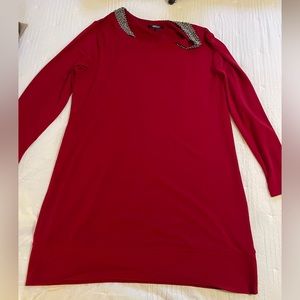 Daisy Fuentes Long Sleeved Red Dress XL